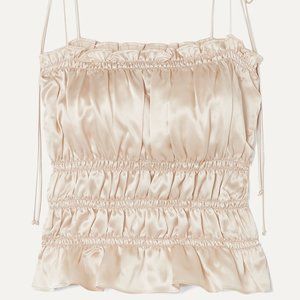 Reformation Viviana  - Ivory S - Silk Cinched Cami